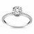 Diamond Collar Engagement Ring in 14k White Gold