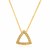 14k Yellow Gold 18 inch Necklace with Gold and Diamond Open Triangle Pendant (1/10 cttw)