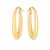 14k Yellow Gold Elongated Oval Hoops