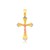 Tri Color Cross Pendant in 14K Yellow Gold