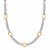 Multi Design Chain Necklace with Rhodium Plating in 18k Yellow Gold and Sterling Silver