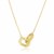 Chain Necklace with Interlaced Mesh and Textured Ovals in 14k Yellow Gold