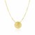 Round Puff Necklace with Mesh Design in 14k Yellow Gold