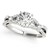 14k White Gold Round Diamond Engagement Ring with Multirow Split Shank (1 1/4 cttw)