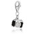 Camera Multi Tone Crystal Encrusted Charm in Sterling Silver