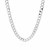 Classic Rhodium Plated Curb Chain in Sterling Silver (5.6mm)