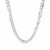 Classic Rhodium Plated Curb Chain in Sterling Silver (5.6mm)