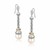 Pearl Accented Dangling Popcorn Earrings in 18k Yellow Gold and Sterling Silver