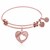 Expandable Pink Tone Brass Bangle with Mother's Special Love Symbol
