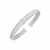 Sterling Silver Narrow Serpentine Style Cuff Bangle with Cubic Zirconias