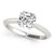 14k White Gold Double Prong Set Solitaire Diamond Engagement Ring (1 cttw)