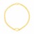 14k Yellow Gold 7 inch Curb Chain Bracelet with Heart (3.40 mm)