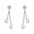14k White Gold and Diamond Puff Circle Dangle Earrings (1/5 cttw)