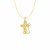 Two Layer Cross Pendant in 14k Two Tone Gold