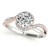 14k White And Rose Gold Bypass Split Band Round Diamond Engagement Ring (1 1/8 cttw)