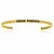 Yellow Stainless Steel Think Positive Cuff Bracelet