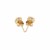 Faceted White Cubic Zirconia Stud Earrings in 14k Yellow Gold(5mm)