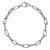 14k White Gold Diamante Paperclip Chain Bracelet (4.00 mm)