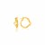 Heart Accented Hoop Earrings in 14k Yellow Gold