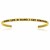 Yellow Stainless Steel When Life Is Hard,  I Get Stronger Cuff Bracelet