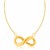 Polished Infinity Charm Chain Necklace in 14k Yellow Gold