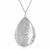 Sterling Silver Textured Puffed Teardrop Necklace
