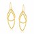 Double Row Interlaced Teardrop Earrings in 14k Yellow Gold