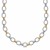 Diamond Cut Cable Inspired Chain Rhodium Plated Necklace in 18K Yellow Gold and Sterling Silver