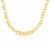 Popcorn Motif Trim Oval Link Necklace in 14k Yellow Gold