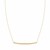 Textured Thin Bar Necklace in 14k Yellow Gold