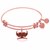 Expandable Pink Tone Brass Bangle with In Loving Memory Of Dad Symbol