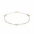 Triple Ring Stationed Anklet in 14k Yellow Gold and Sterling Silver