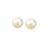White Freshwater Cultured Pearl Stud Earrings in 14k Yellow Gold (7mm)