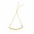 14k Yellow Gold Curved Bar and Chain Adjustable Lariat Bracelet