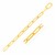 14k Yellow Gold Lite Round Wire Paperclip Bracelet  (8.50 mm)