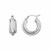 Three-Row Graduated Round Hoop Earrings in Sterling Silver