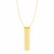 Necklace with Rectangular Bar and Chain Tassel in 14k Yellow Gold