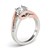 14k White And Rose Gold Bypass Round Split Shank Diamond Engagement Ring (1 1/8 cttw)