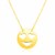 14k Yellow Gold Necklace with Love Emoji Symbol