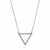 Sterling Silver Triangle Necklace with Cubic Zirconias