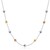 Textured Pebble Stationed Necklace in 14k Yellow Gold and Sterling Silver