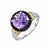 Amethyst and Black Sapphire Ring in 18k Yellow Gold and Sterling Silver