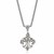 Fleur De Lis Pendant with Baroque Swirls in 18K Yellow Gold and Sterling Silver