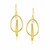 Teardrop and Textured Dangling Earrings in 14k Yellow Gold