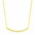 Diamond Accented Curved Circle Link Necklace in 14k Yellow Gold (.10ct)