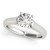 14k White Gold Round Cut Cathedral Design Solitaire Diamond Engagement Ring (1 cttw)