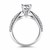 Cathedral Double Row Pave Diamond Engagement Ring Mounting in 14k White Gold