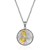 Round Sea Pendant with Sterling Silver and 14K Yellow Gold