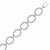 Diamond Accented Cable Oval Link Bracelet in Rhodium Plated Sterling Silver (12.70 mm)