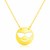 14k Yellow Gold Necklace with Cool Emoji Symbol